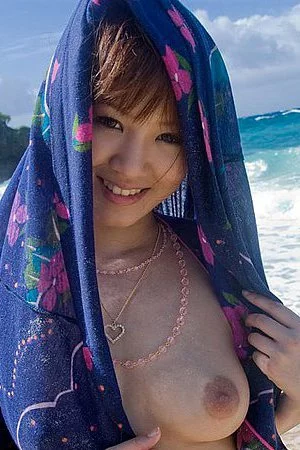 Outdoor posing is what delicious babes like Misako Idols do best. She is Asian and horny...