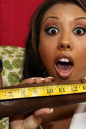 Horny ebony slut Alexa Cruz enjoys interracial sex and gets enormous cumshots on her cute face