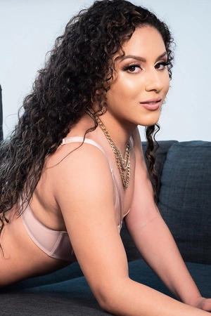 Curly-haired brunette with natural boobs shagged in various positions