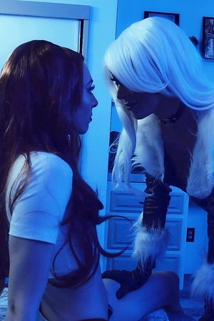 Aiden Ashley and Lily Larimar bring each other to an eye rolling orgasm