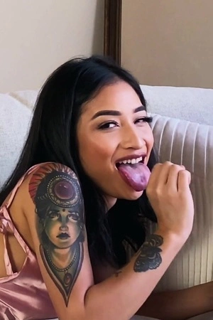 Tattooed Asian girl with natural tits gets fucked good and proper