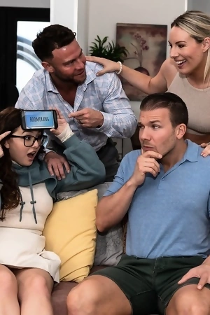 Leana Lovings and Bunny Madison get their eager holes hammered