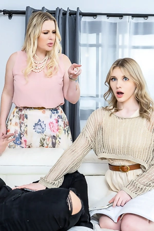 Jenna Starr and Melody Marks share thick throbbing cock