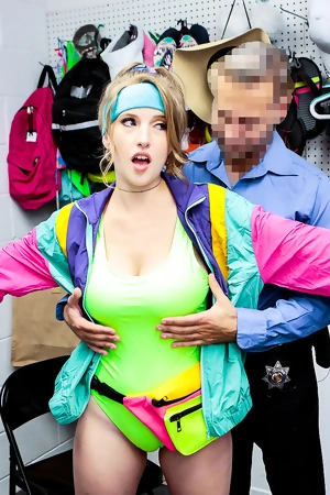 Busty minx Octavia Red gets punished for stealing