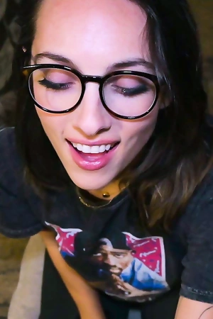 Tabby Noname sucks thick throbbing cock and gets pounded in POV