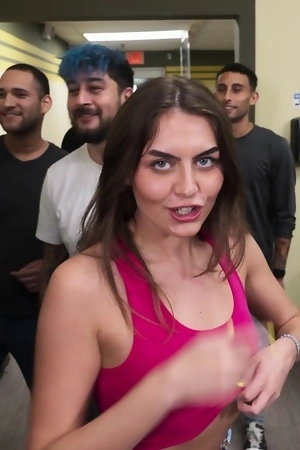 Petite slut Selina Bentz gets roughly fucked after receiving oral