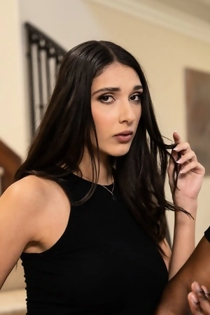 Aria Sloane rewards her cocky black lover with a deep blowjob before fucking