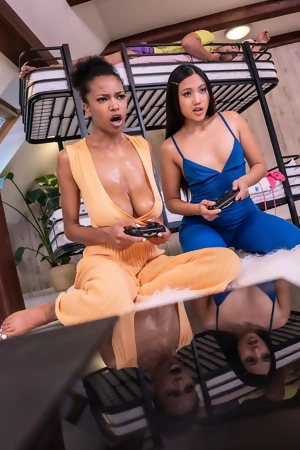 Tina Fire and Mai Thai get nicely fucked on the floor