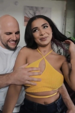 Babi Star sucks big cock upside down before getting fucked