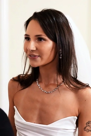 Skinny bride Liz Jordan gets gangbanged before the wedding