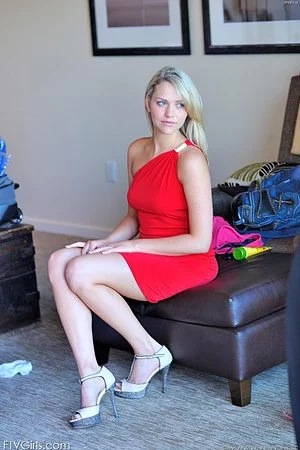 Mia Malkova is a blonde bomb in that red dress and she is ten times cuter home all nude and horny