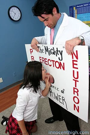 Skinny schoolgirl Stephanie Richards gets her tight pussy stretched by her chemistry teacher