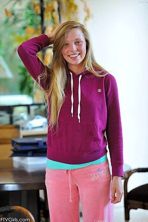 Perky blonde with a great teen bod Marlie FTV is exposing every inch of her body