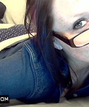 Live cam is shooting hot brunette chick Freckles exposing soft tits and cute booty