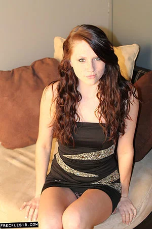 Freckles is one of those babes who love to show off their super hot curves and her nice boobs 