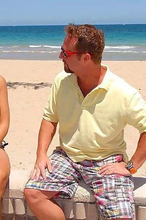 Sexy milf Dylan Tyler gets picked up on the beach and fucked hard by the private pool