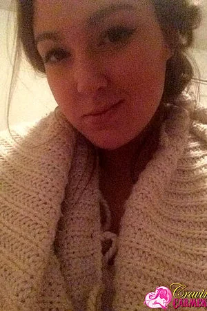 Home camera is recording the cute chick Craving Carmen fingering her shaved nub