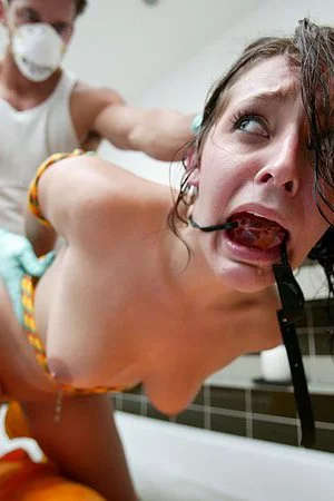 Teen Gracie Glam gets raped in the bathroom and ravished by cock and some toys