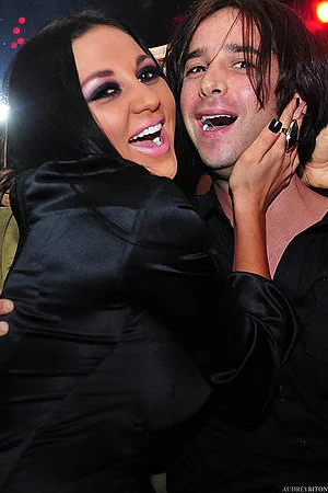 Pornstars Audrey Bitoni, Brandy Talore, Amy Brooke and Breanne Benson at a party