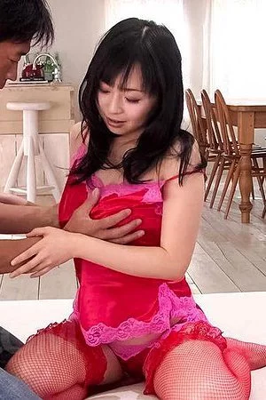 Lustful man is finger penetrating deeply the oriental pussy of Nozomi Hatsuki