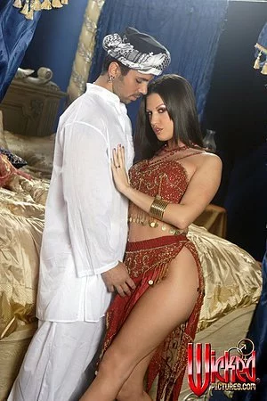 Eastern princess Soxy DeVille in hot candid garment poses with her sheik