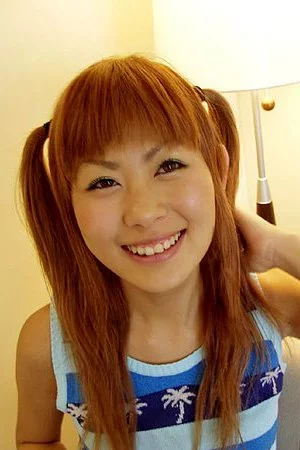 Half naked teenager Aki Idols is erotically and merrily smiling into camera