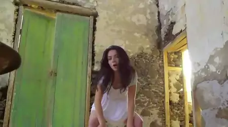 The horny brunette chick Mila Dark is taking everything from the young slim body outdoor