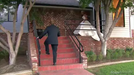 Limo driver gets to tap that gorgeous MILF ass belonging to the busty bride Shayla Laveaux