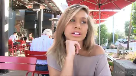 Cute softcore teen Kennedy Leigh exposes her delicious boobies in the car