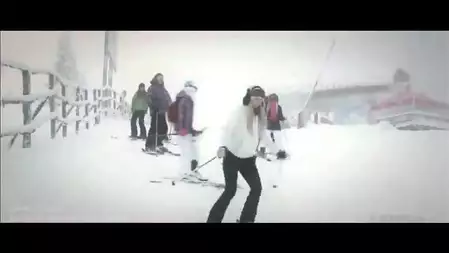 Lovely redhead chick Terry Anne goes skiing and ends up getting hardcore drilled