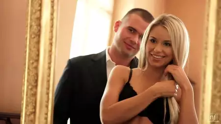 Enchanting teen babes Lola Myluv wears stockings and has hardcore fun with her man