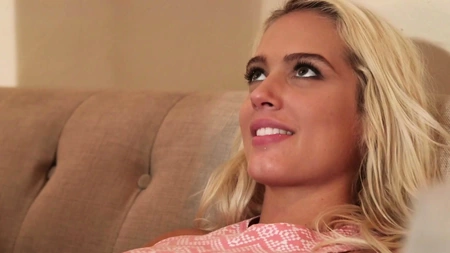 Blonde bombshell Athena Palomino spends her day fucking