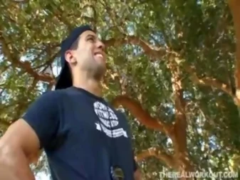 Babe with gigantic boobs fucked by her trainer