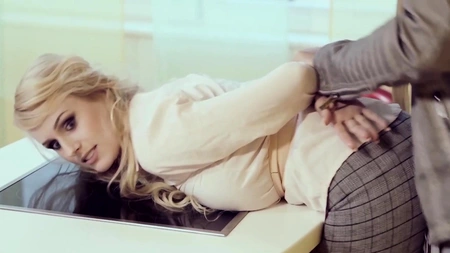 European nympho Angel Wicky gets fucked hard in the kitchen