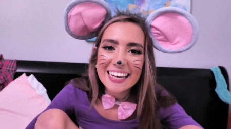 Cute mouse with perky tits gets deeply fucked and creampied