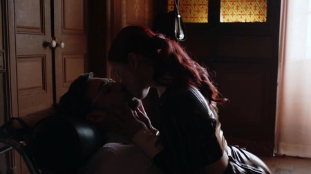 Amarna Miller gets showered with fresh jizz after a nice fuck