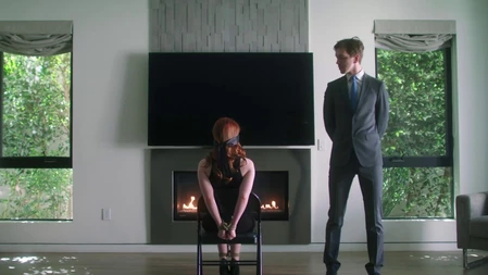 Redhead beauty Ella Hughes gets fucked by the fireplace