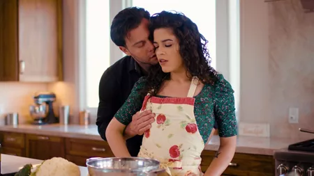 Victoria Voxxx gives head and gets pleasantly fucked in the kitchen