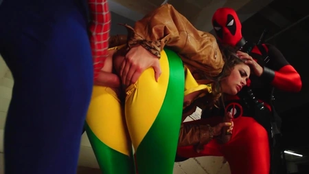 Cosplay slut Allie Haze gets properly fucked in threesome