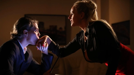 Angel Wicky gets her soaking wet pussy licked and fucked balls deep