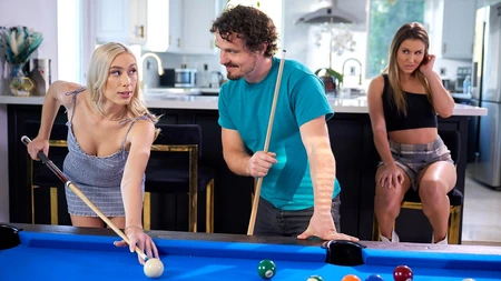 Paige Owens and Kay Lovely pleasuring lucky dude in bed