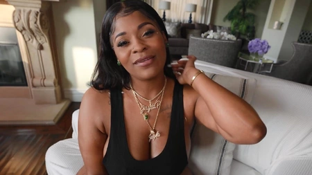 Black BBW Jayla Page gets oiled up and fucked balls deep