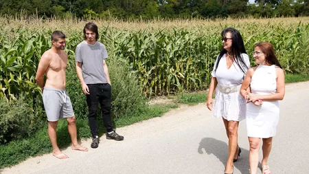 Lilian Black and Emily Devine get their mature pussies drilled