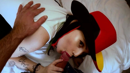 Inked brunette Mona Peaches gets boned in POV