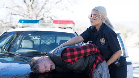 Gorgeous ladycop Bridgette B gets screwed outdoors