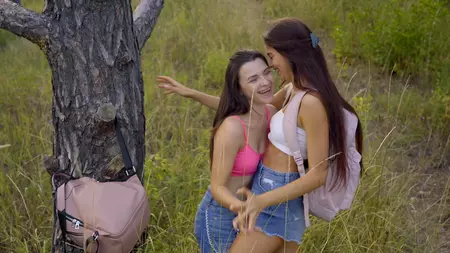 Hayli Sunders and Alissa Foxy bring each other to an eye-rolling orgasm