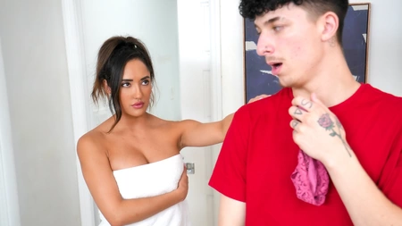 Chloe Amour sucks and rides firm cock until it explodes on her tits