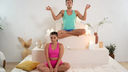 Ariana Van X moans with delight while getting her shaved pussy drilled