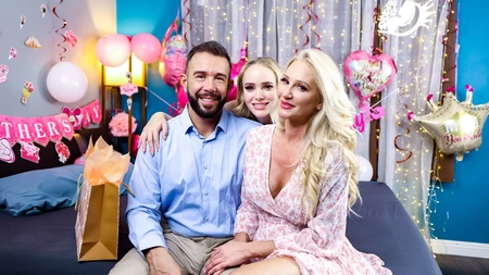 Alexis Malone and Athena Fleurs getting fucked by bearded stallion