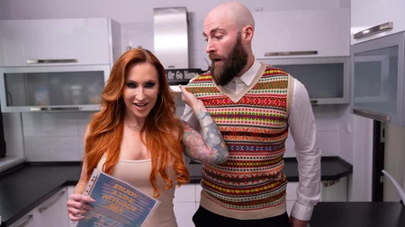 Sophia Locke pleasures her bald-headed lover in bed